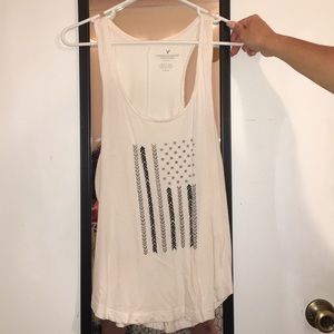 AEO American Flag Tank Top Blouse